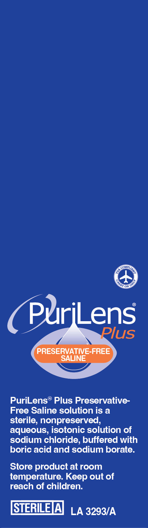 PuriLens Plus Preservative-Free Saline 120ml (4 fl. oz.) 3 Pack