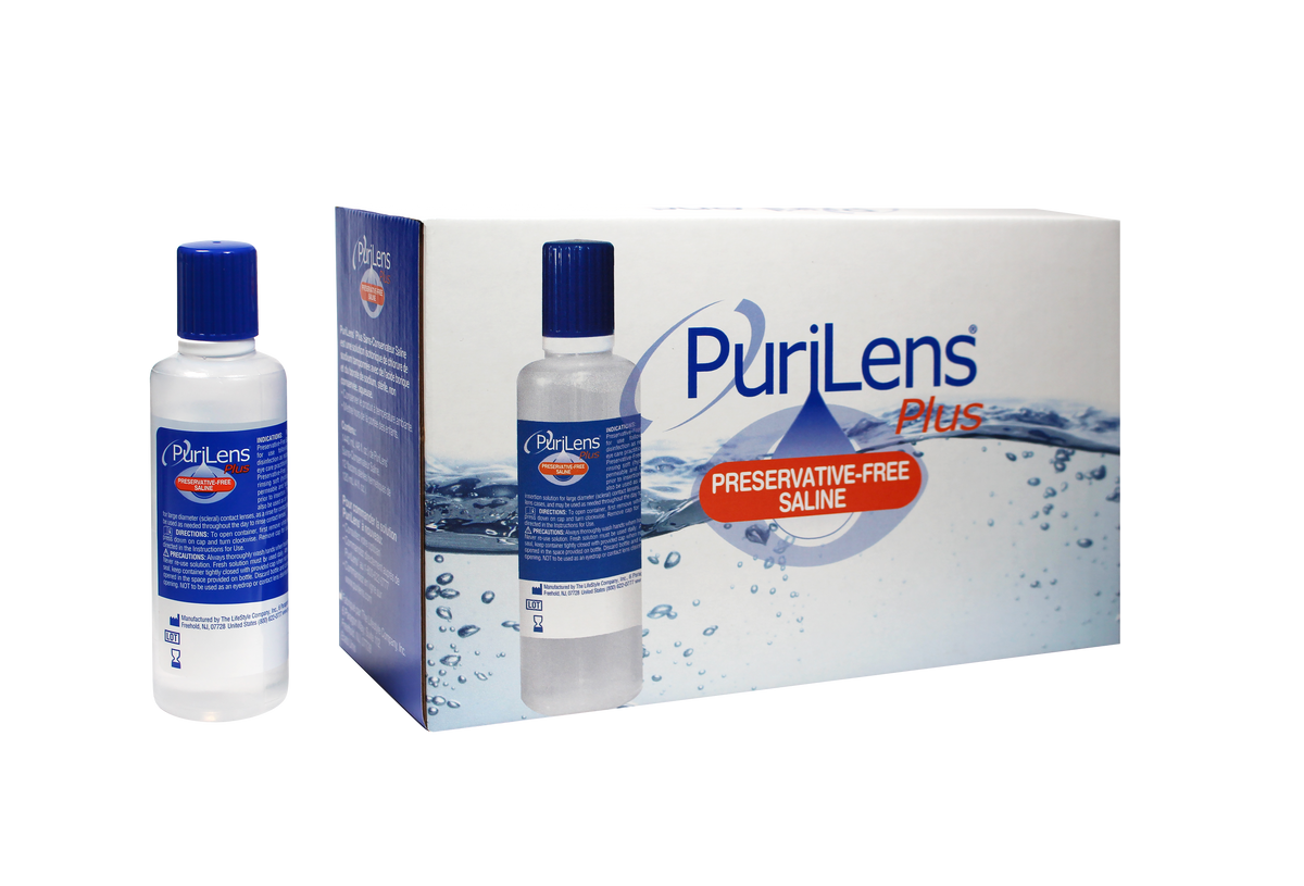 PuriLens Plus Preservative-Free Saline 120ml (4 fl. oz) 12 Pack
